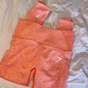 Orange Seamless Gymshark Leggings